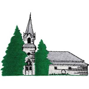 Picture of Old Church Machine Embroidery Design