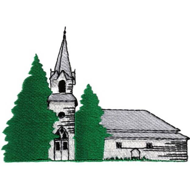 Picture of Old Church Machine Embroidery Design