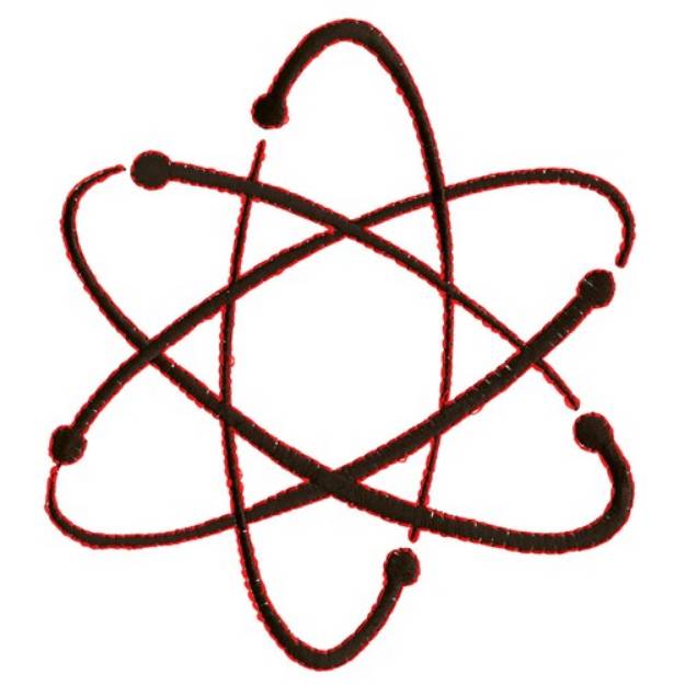 Picture of Swirling Atom Machine Embroidery Design