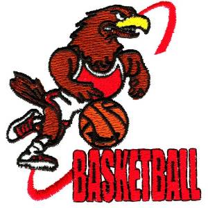 Picture of Eagle Basketball Machine Embroidery Design