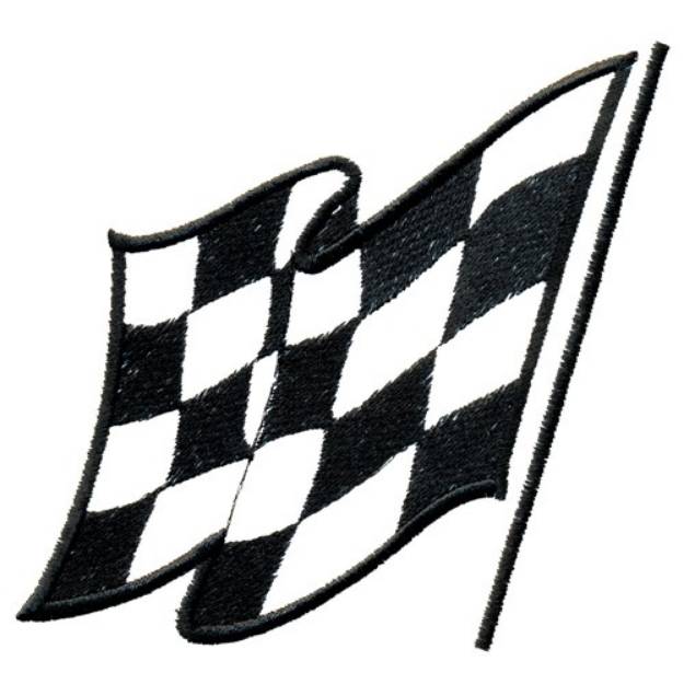 Picture of Checked Flag Machine Embroidery Design