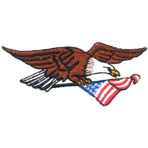 Picture of Eagle with Flag Machine Embroidery Design