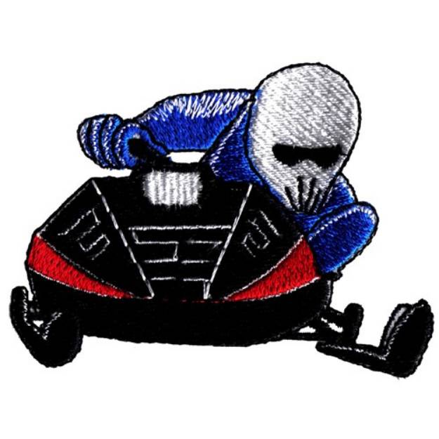 Picture of Fast Snowmobiler Machine Embroidery Design