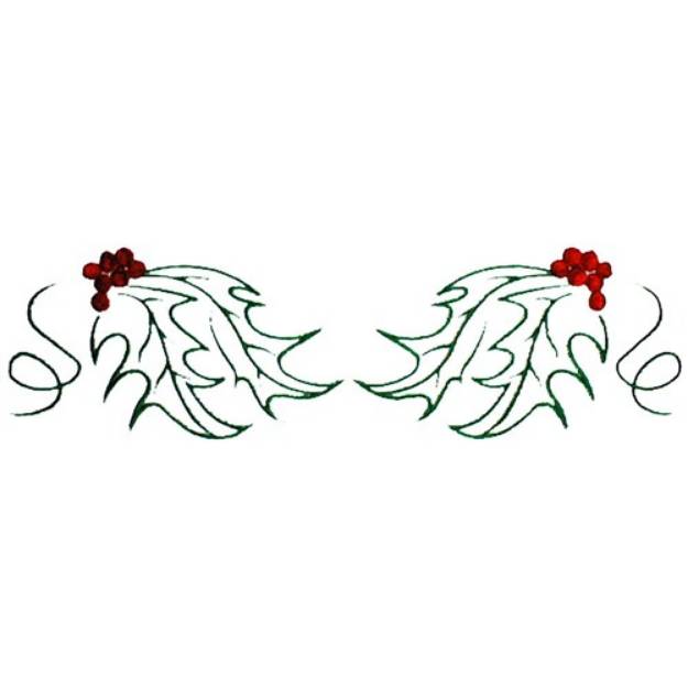 Picture of Double Holly Berries Machine Embroidery Design