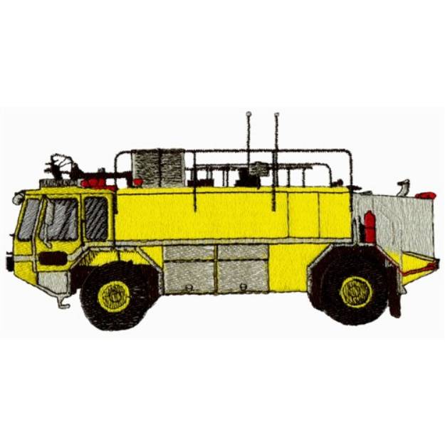 Picture of Airport Rescue Truck Machine Embroidery Design