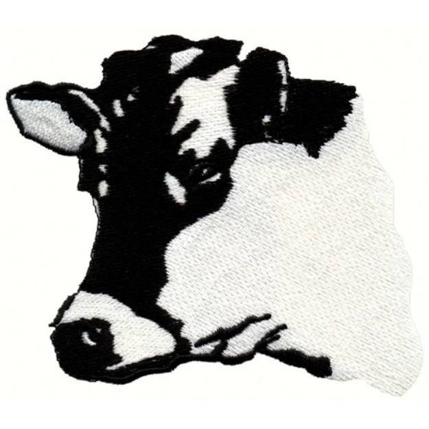 Picture of Holstein Head Machine Embroidery Design