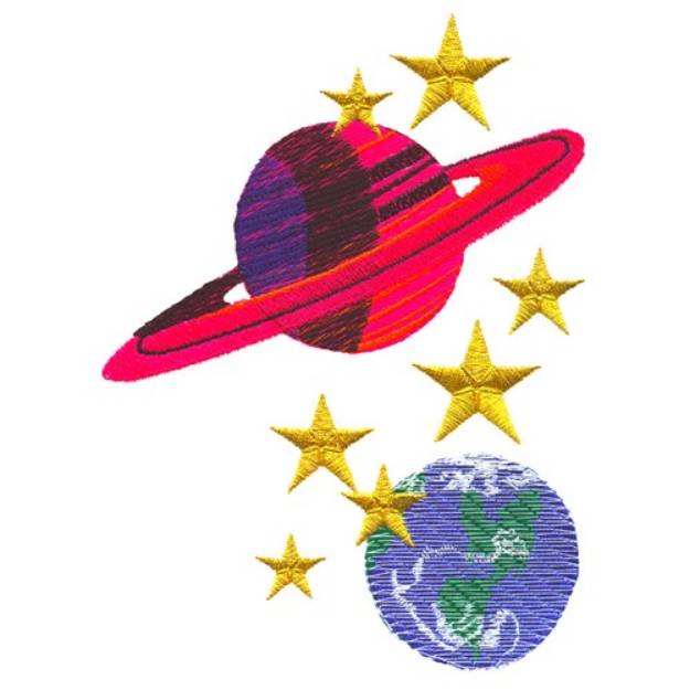 Picture of Outer Space Machine Embroidery Design