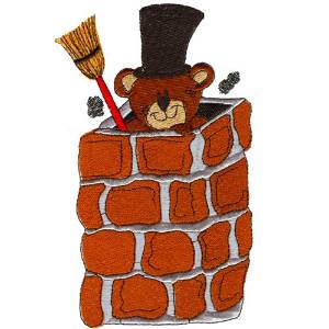 Picture of Chimney Sweep Bear Machine Embroidery Design