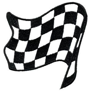 Picture of Checkered Racing Flag Machine Embroidery Design