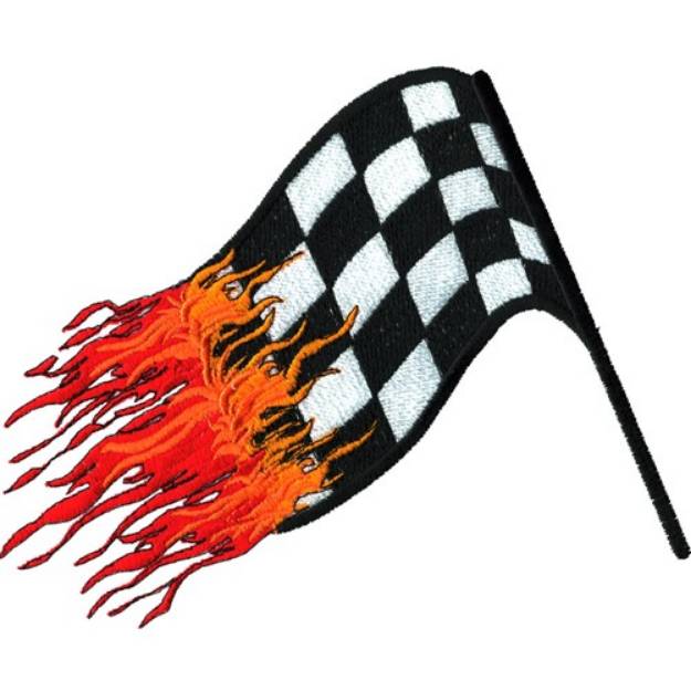 Picture of Hot Race Flag Machine Embroidery Design