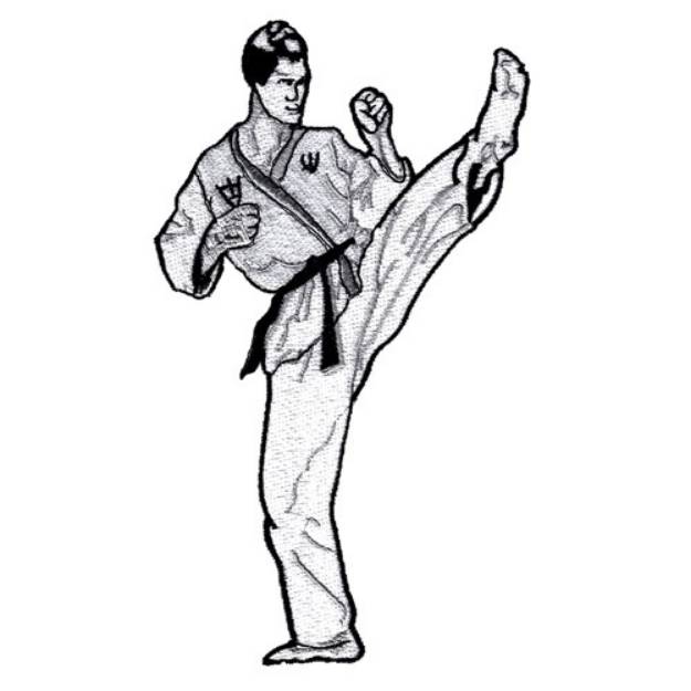Picture of Karate Stance Machine Embroidery Design