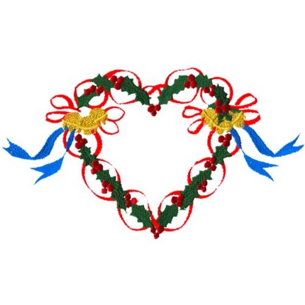 Picture of Heart Wreath Machine Embroidery Design