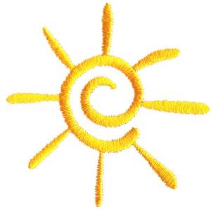 Picture of Abstract Sunshine Machine Embroidery Design