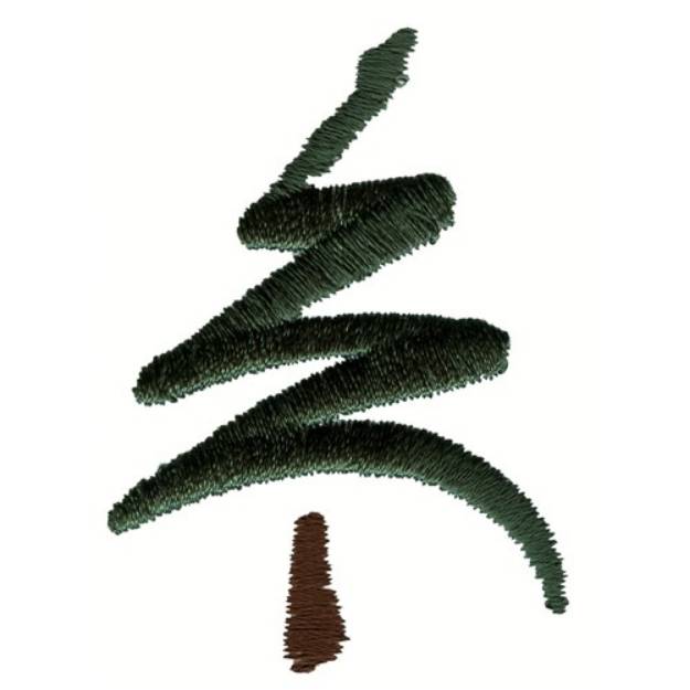 Picture of Squiggle Evergreen Machine Embroidery Design