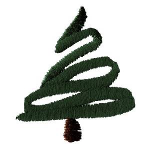Picture of Curly Evergreen Machine Embroidery Design