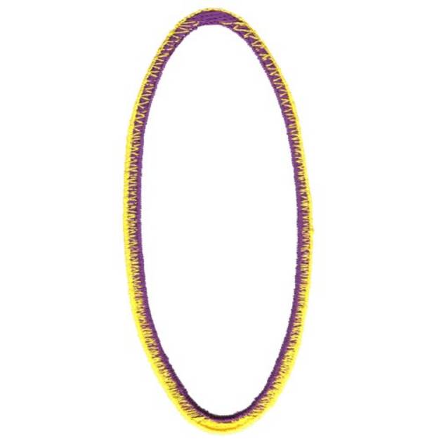 Picture of Oval Outline Machine Embroidery Design