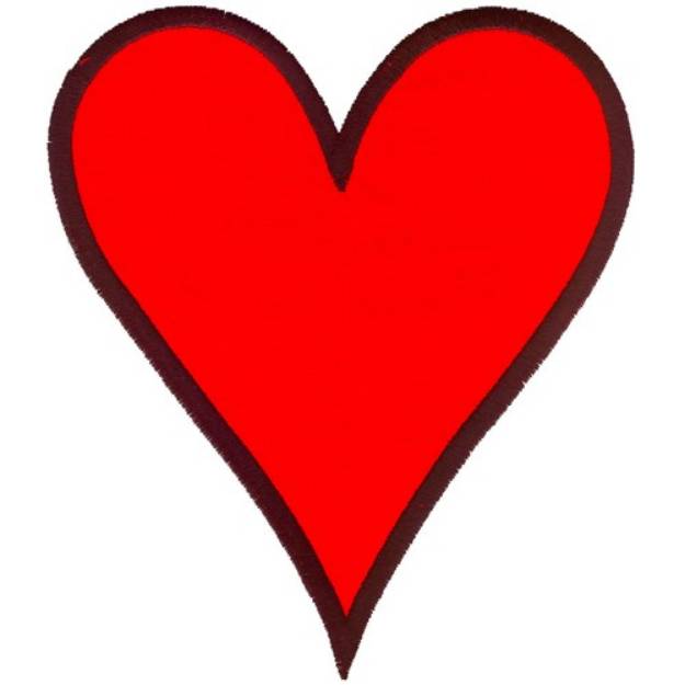 Picture of Simple Heart Applique Machine Embroidery Design
