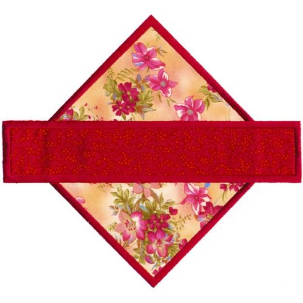 Picture of Floral Diamond Applique Machine Embroidery Design