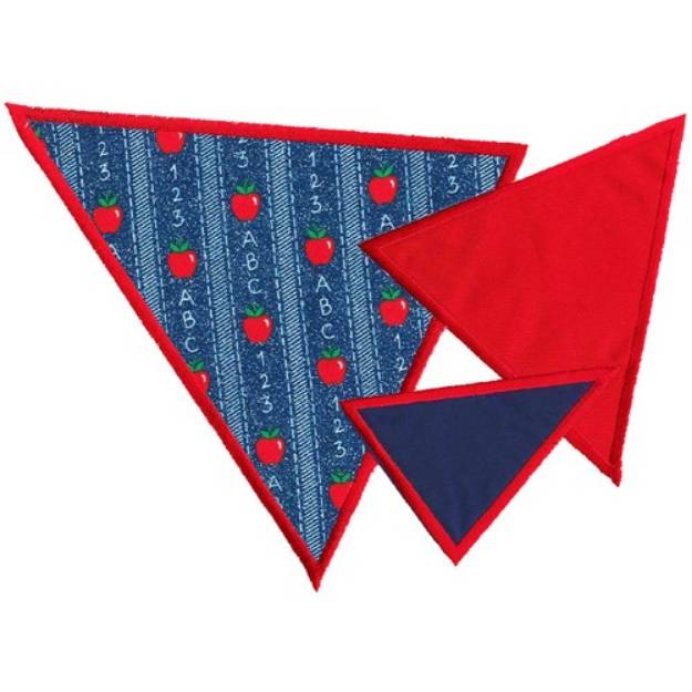 Picture of Three Triangles Applique Machine Embroidery Design