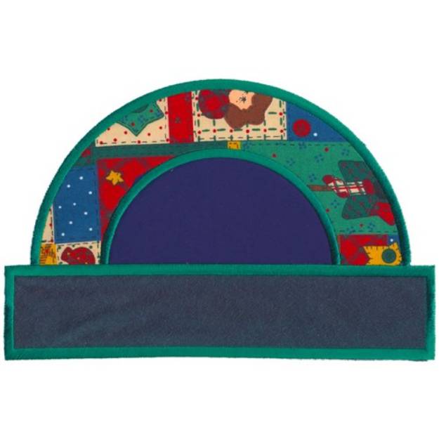 Picture of Half Circle with Banner Machine Embroidery Design