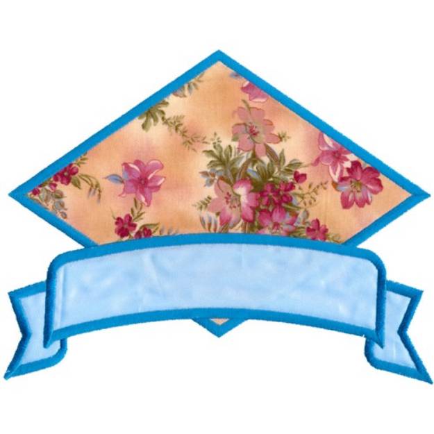 Picture of Banner on Diamond Machine Embroidery Design