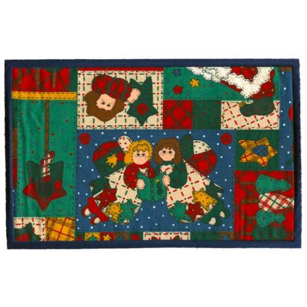 Picture of Xmas Rectangle Applique Machine Embroidery Design