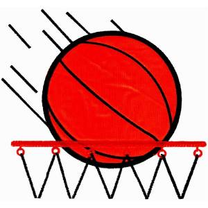 Picture of Shooting Hoops Applique Machine Embroidery Design