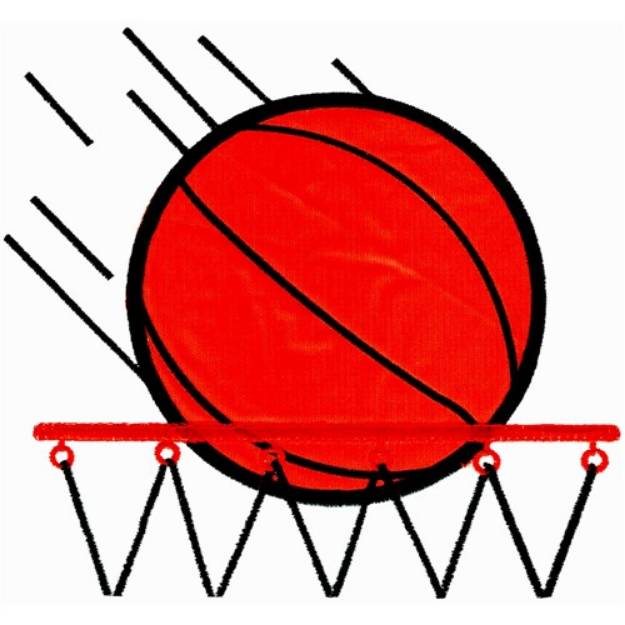 Picture of Shooting Hoops Applique Machine Embroidery Design