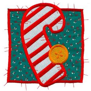Picture of Candycane Partchwork Machine Embroidery Design