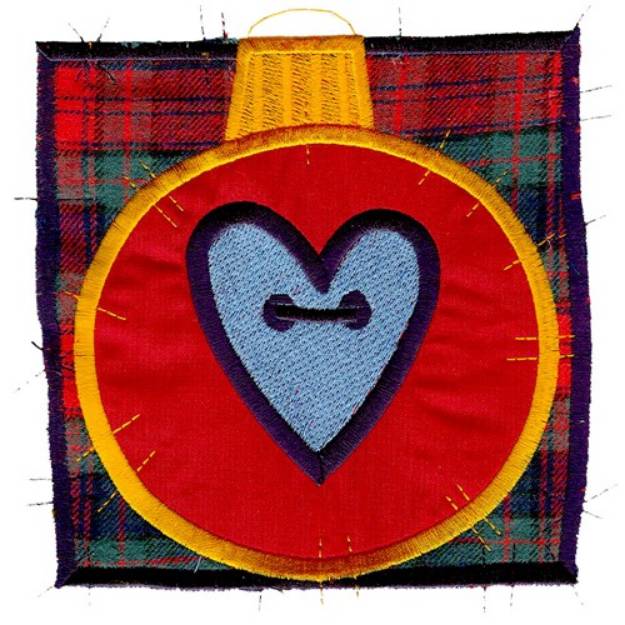 Picture of Heart Ornament Patchwork Machine Embroidery Design