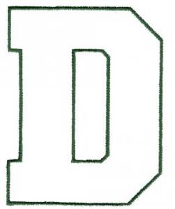 Picture of Athletic D Machine Embroidery Design
