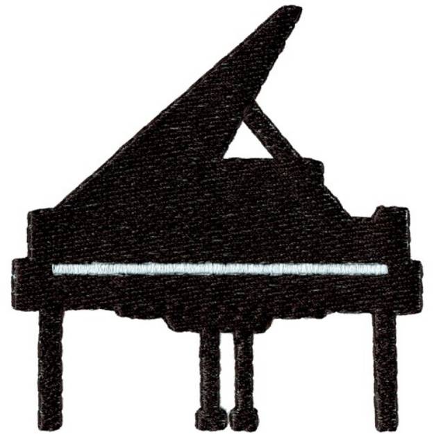 Picture of Piano Silhouette Machine Embroidery Design