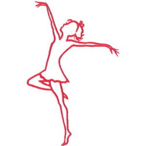 Picture of Tall Dancer Outline Machine Embroidery Design