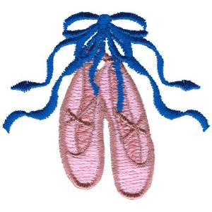 Picture of Ballet Slippers Machine Embroidery Design