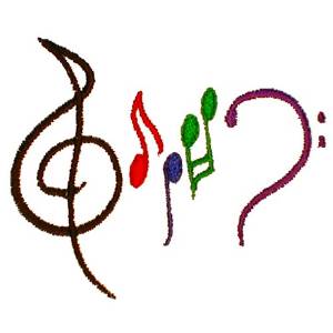 Picture of Abstract Music Logo Machine Embroidery Design
