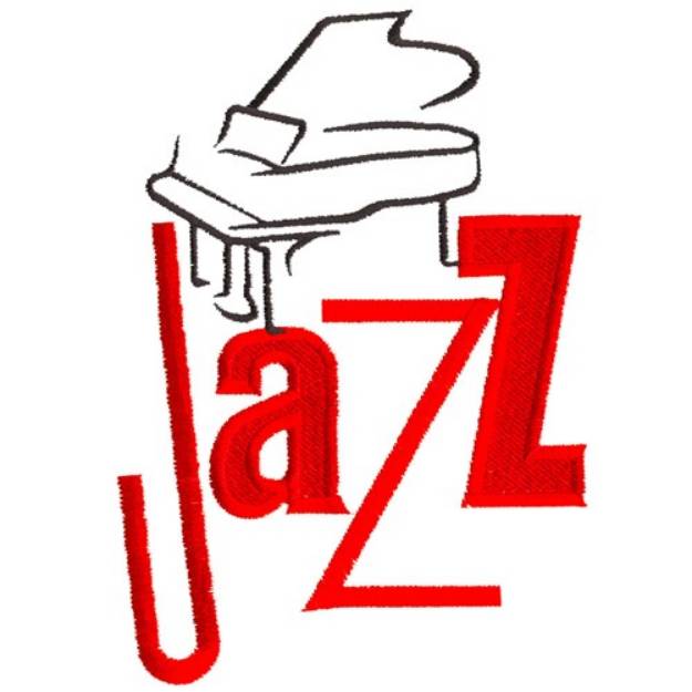 Picture of Piano Jazz Machine Embroidery Design