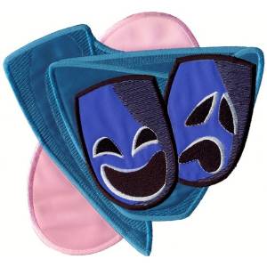 Picture of Drama Masks Machine Embroidery Design