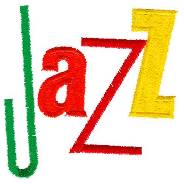 Picture of Jazz Lettering Machine Embroidery Design