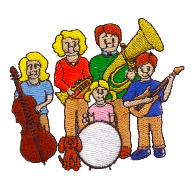 Picture of Band Family Machine Embroidery Design