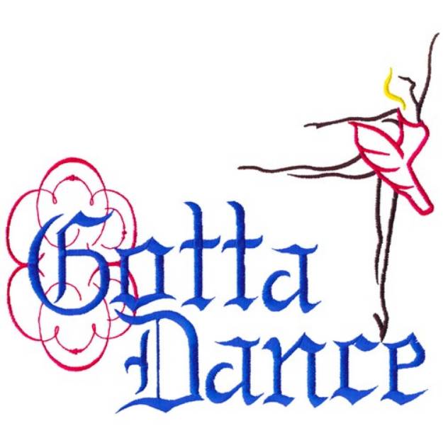Picture of Gotta Dance Machine Embroidery Design