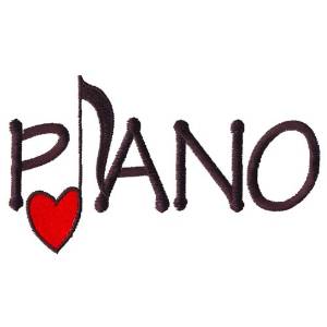 Picture of Piano Machine Embroidery Design