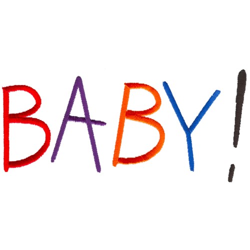 Baby Lettering Machine Embroidery Design