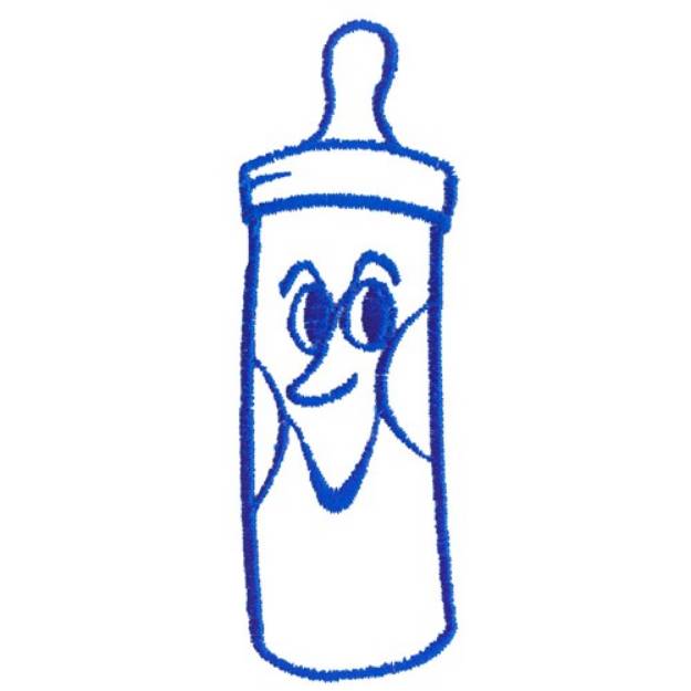 Picture of Happy Bottle Outline Machine Embroidery Design