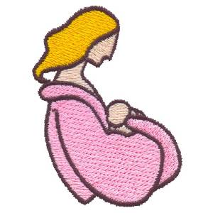 Picture of Mom and Baby Machine Embroidery Design