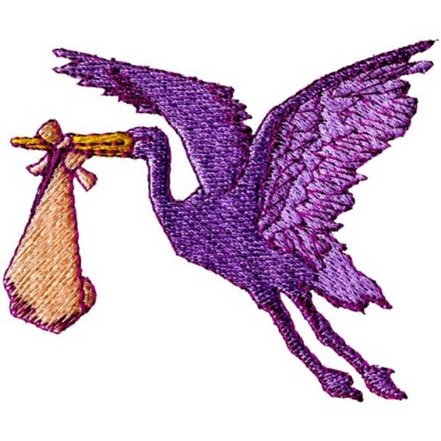 Picture of Stork Machine Embroidery Design