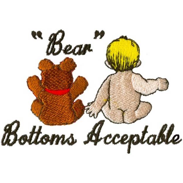 Picture of Bear Bottoms Machine Embroidery Design