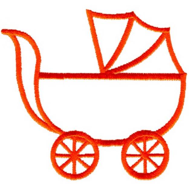 Picture of Carriage Outline Machine Embroidery Design