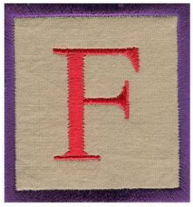 Picture of Baby Block F Machine Embroidery Design