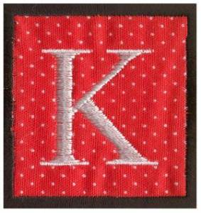 Picture of Baby Block K Machine Embroidery Design