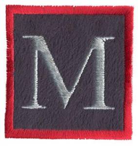 Picture of Baby Block M Machine Embroidery Design